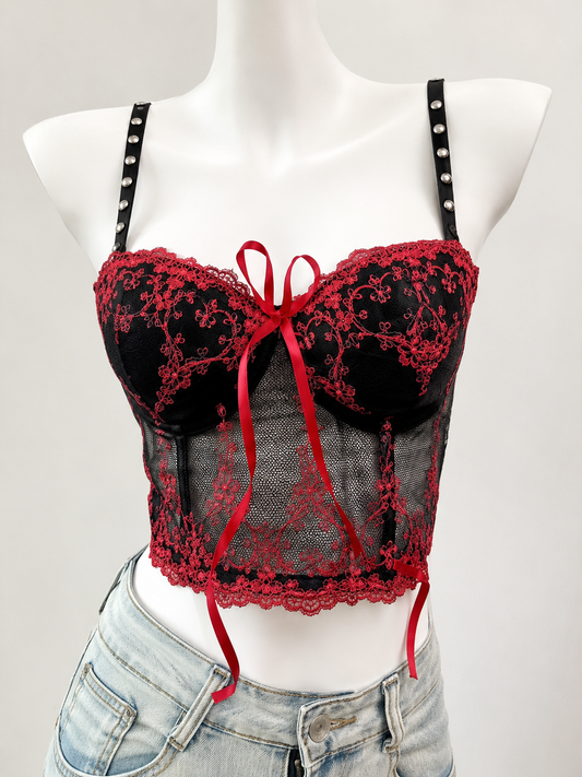 The Amour Damask Corset Padded Top