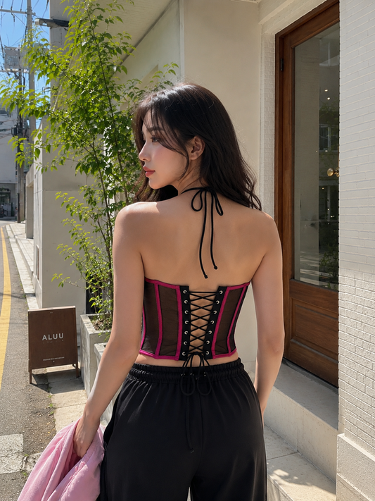 Baddie Piping Corset Top