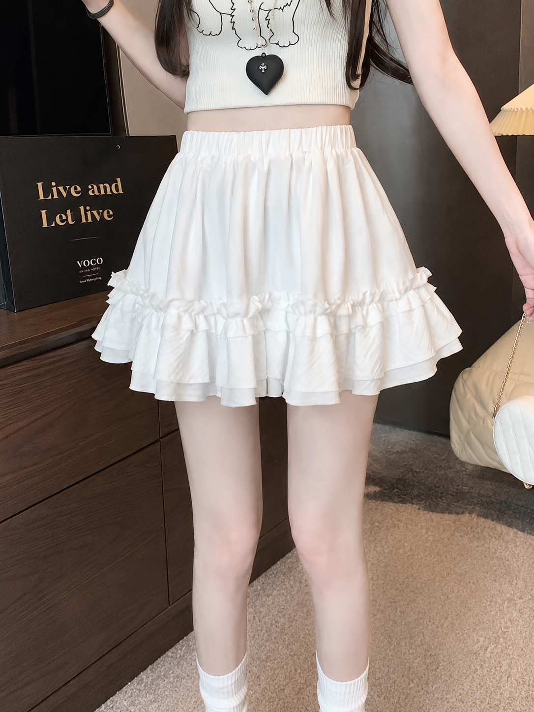 Tiered Ruffle Mini Skort