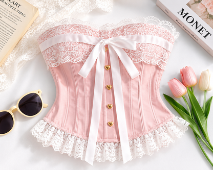 Butterfly Accent Lace Corset Top