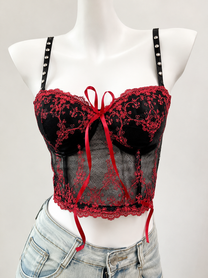 The Amour Damask Corset Padded Top