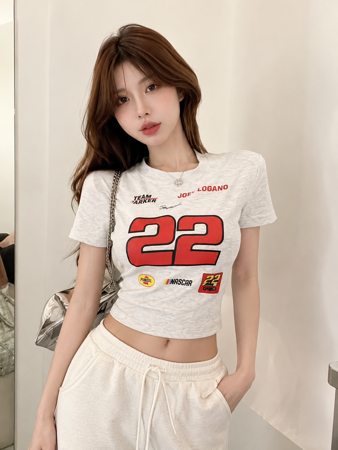 NASCAR Racing Graphic Padded Shoulder Baby Tee