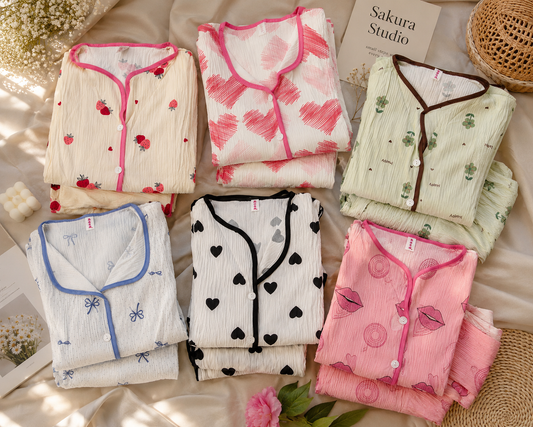 3-Piece All-Season Printed Lounge & Pajama Set