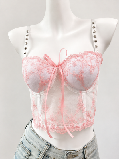 The Amour Damask Corset Padded Top