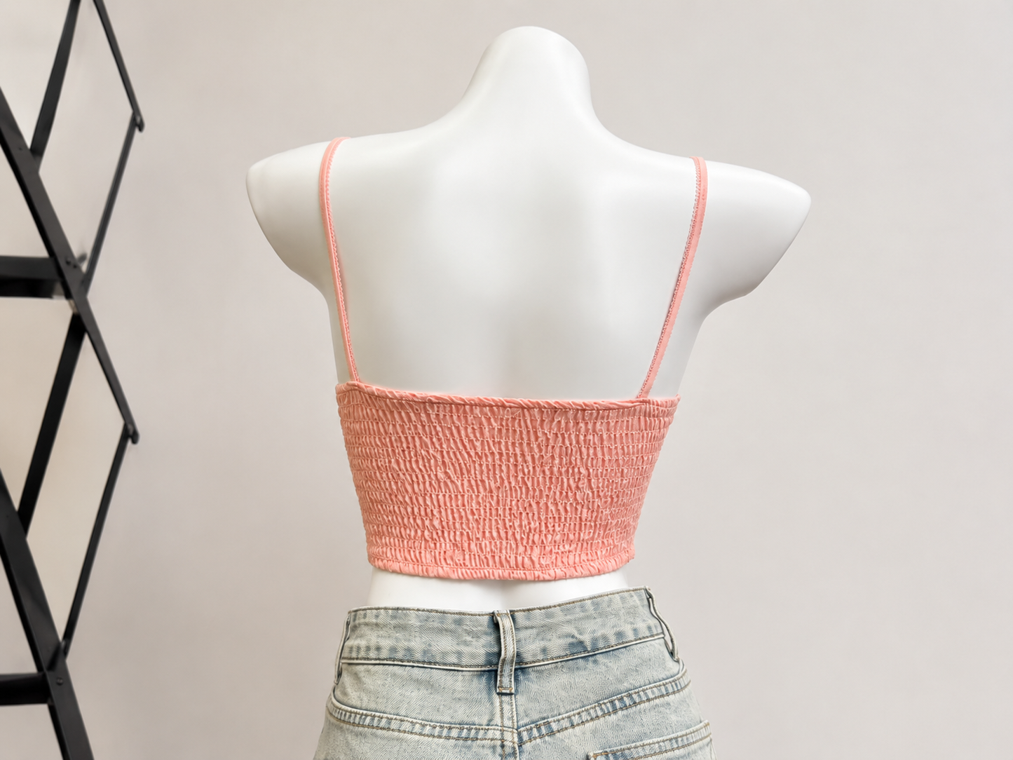 Faux-Button Lace Corset Camisole Padded Top
