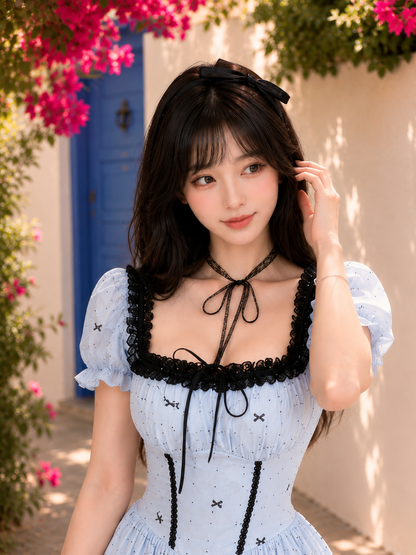 Enchanted Bows Imported Mini Dress
