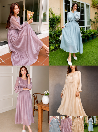Shimmer Chiffon Dress