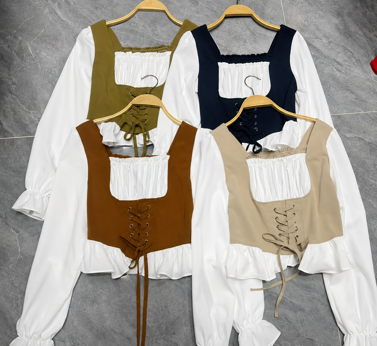 Renaissance Lace-Up Corset Milkmaid Top