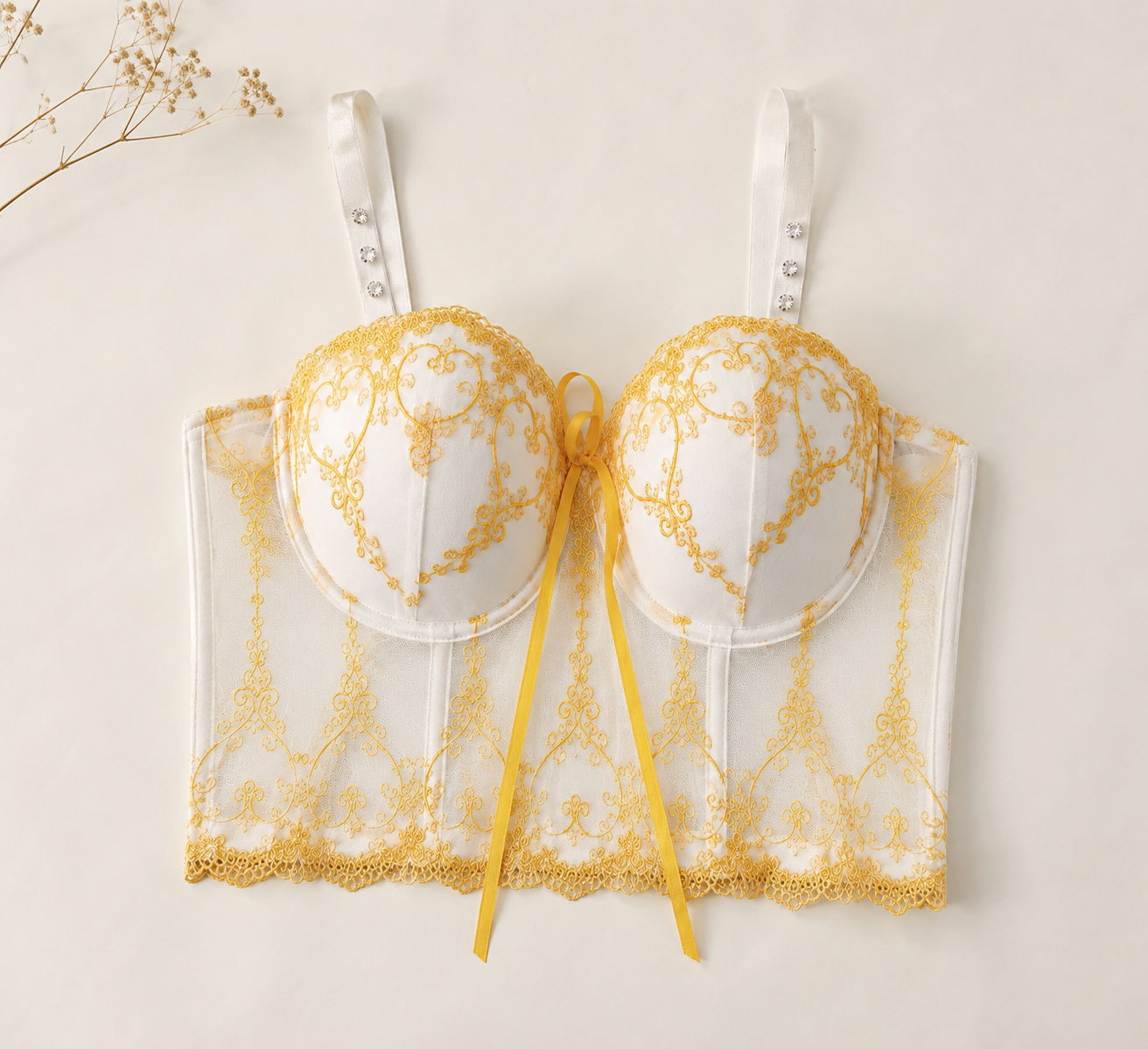 The Amour Damask Corset Padded Top