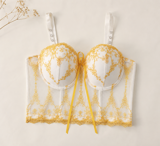 The Amour Damask Corset Padded Top