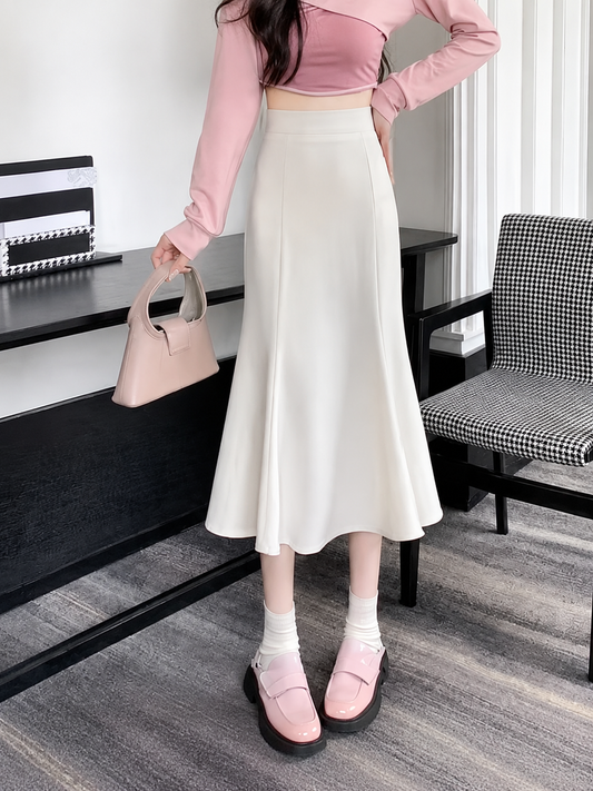 High-Waist Panel Mermaid Skirt