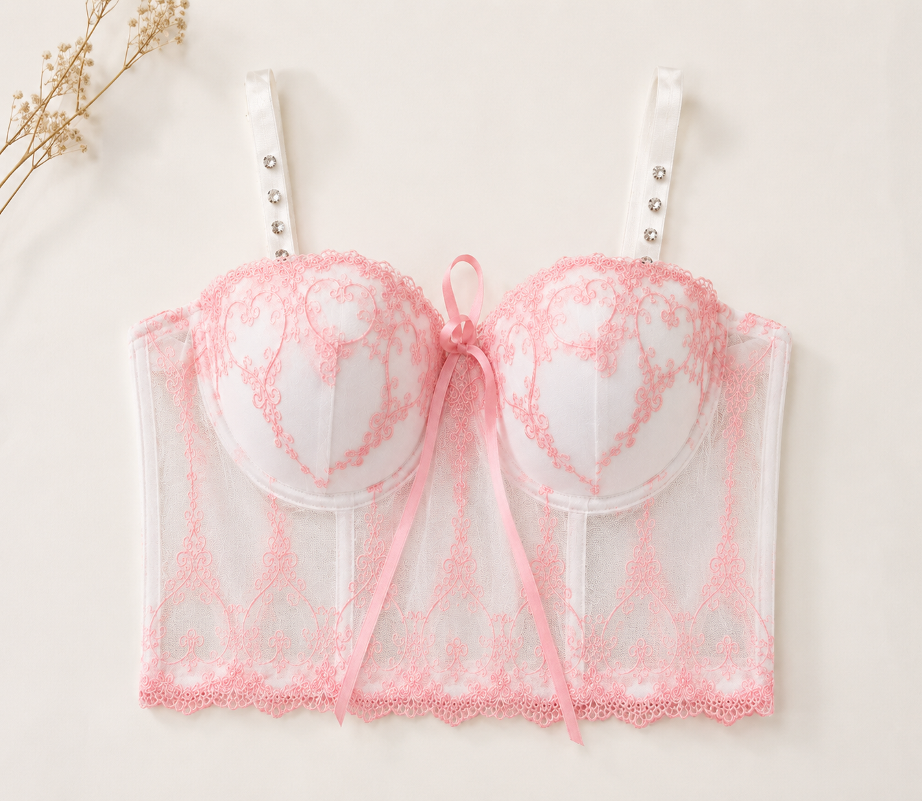 The Amour Damask Corset Padded Top